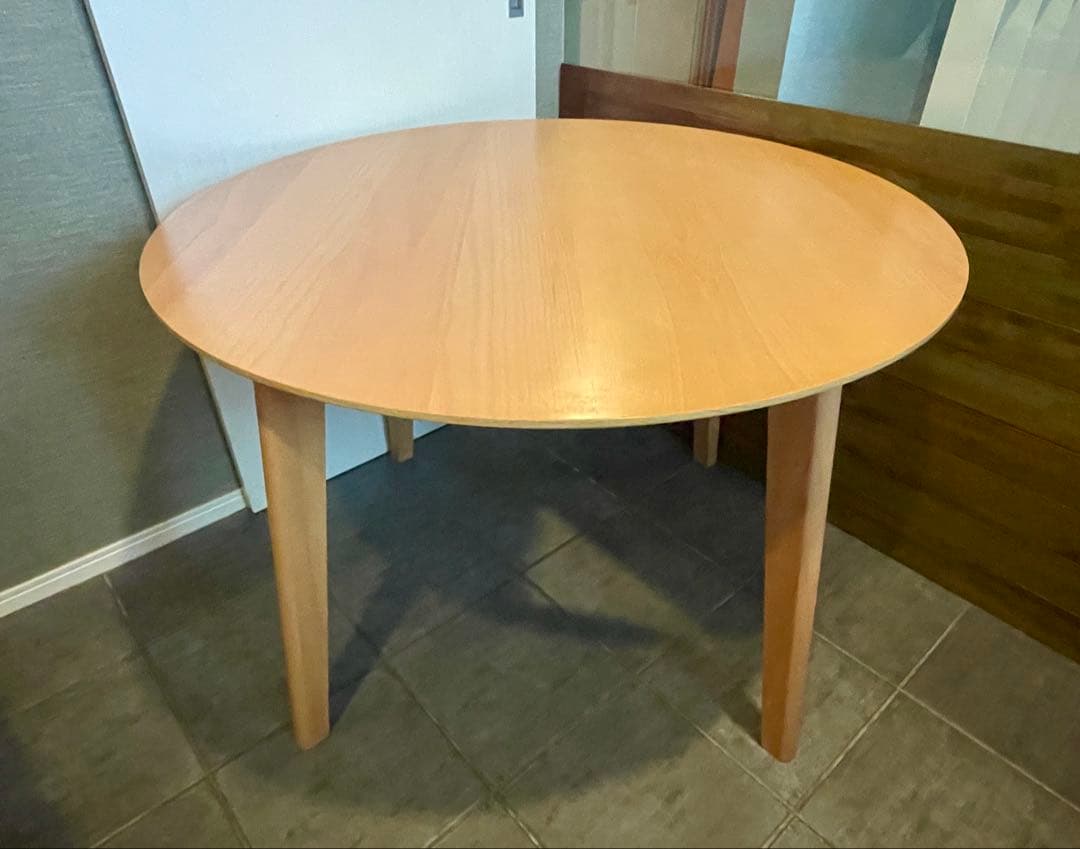 ふくこ■大川家具エスパス　ビーチ材 ラウンドテーブル/円形ダイニング