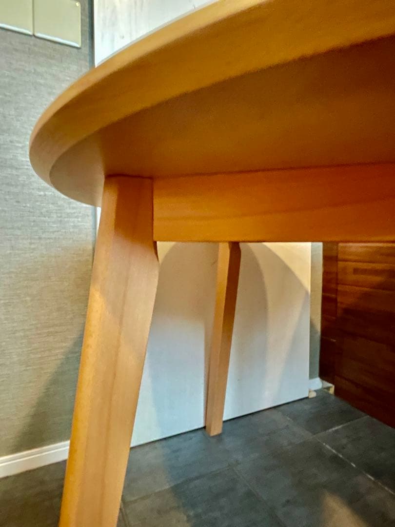 ふくこ■大川家具エスパス　ビーチ材 ラウンドテーブル/円形ダイニング