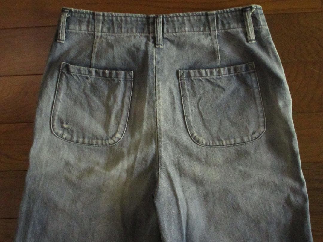 ★美品45R加工ワイドデニムベイカーパンツ2