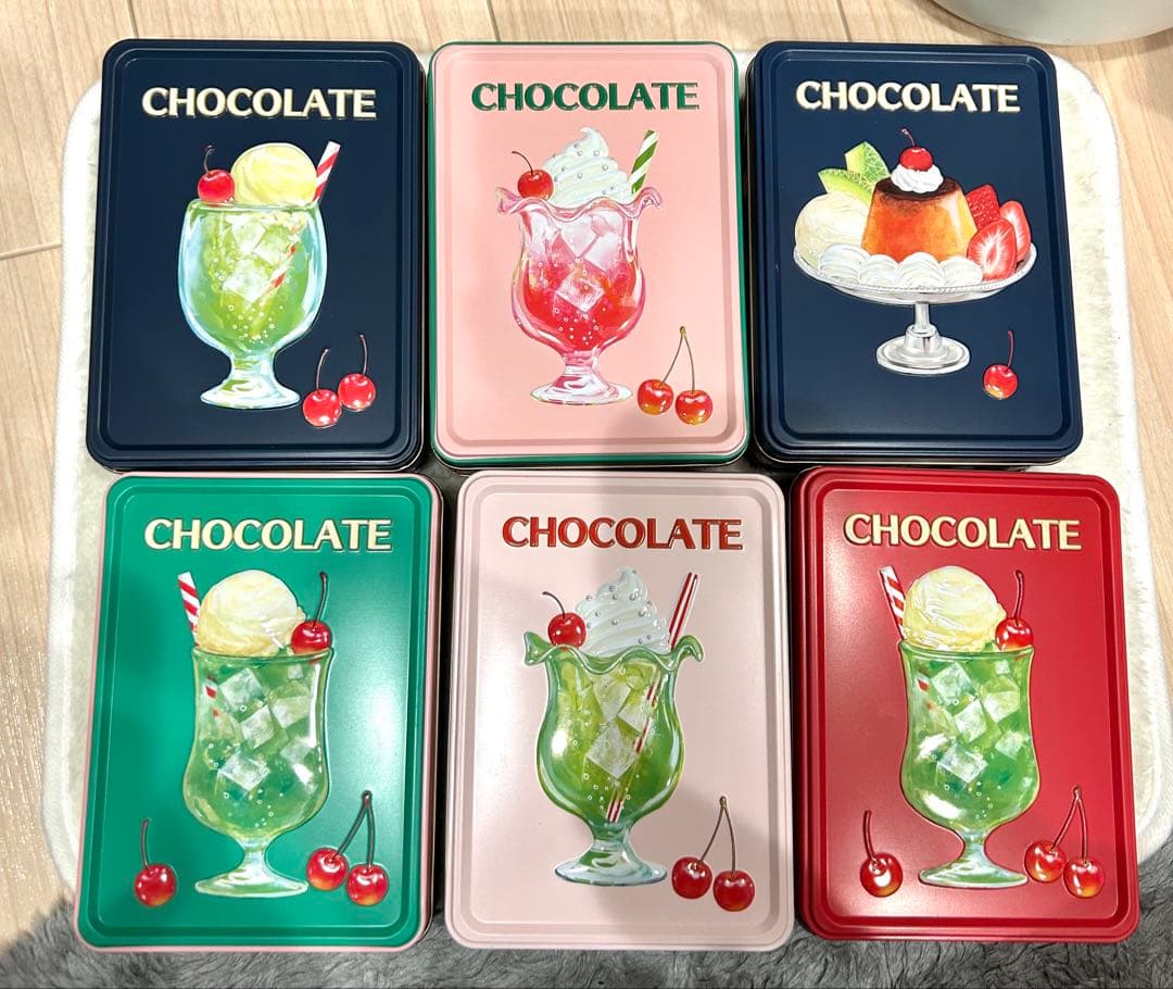 メリーチョコレート　缶のみ　6個セット