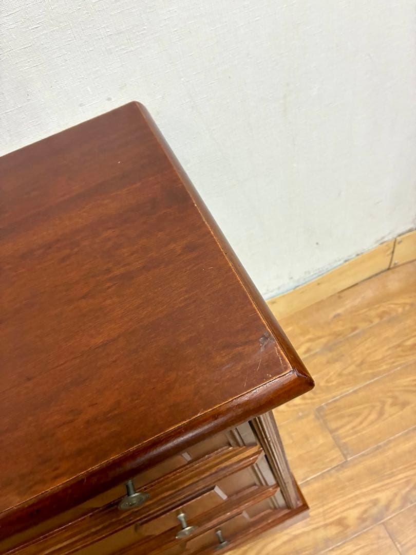 管401☆英国製☆アンティーク☆3段チェスト
