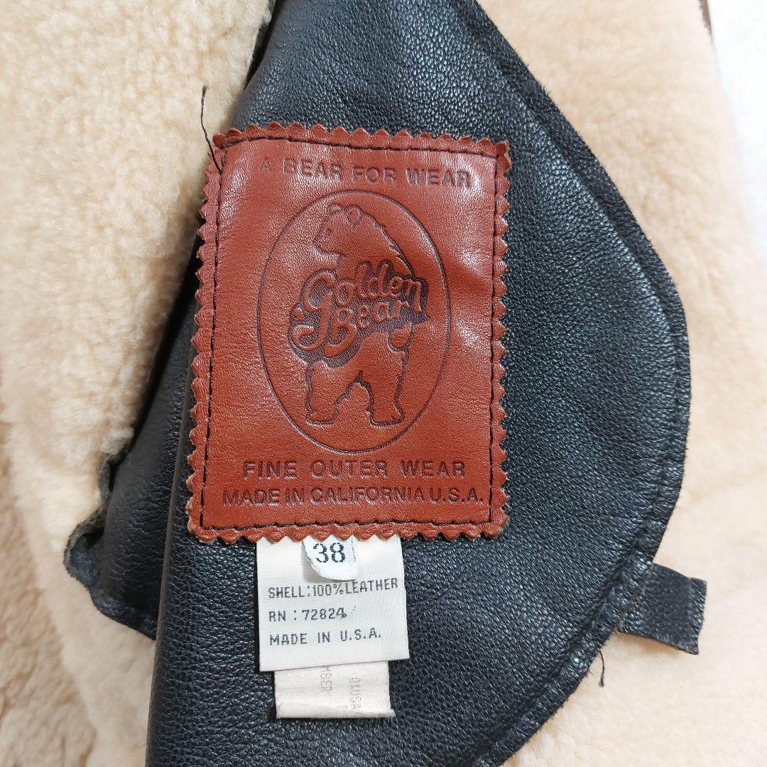 90s USA製 ゴールデンベア B-3 リアルムートンジャケット L相当
