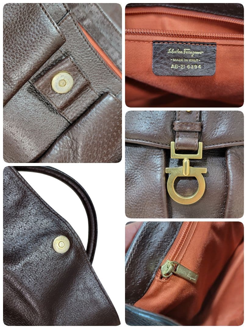 サルバトーレフェラガモ 肩掛け トートバッグ ガンチーニ AB21-6394