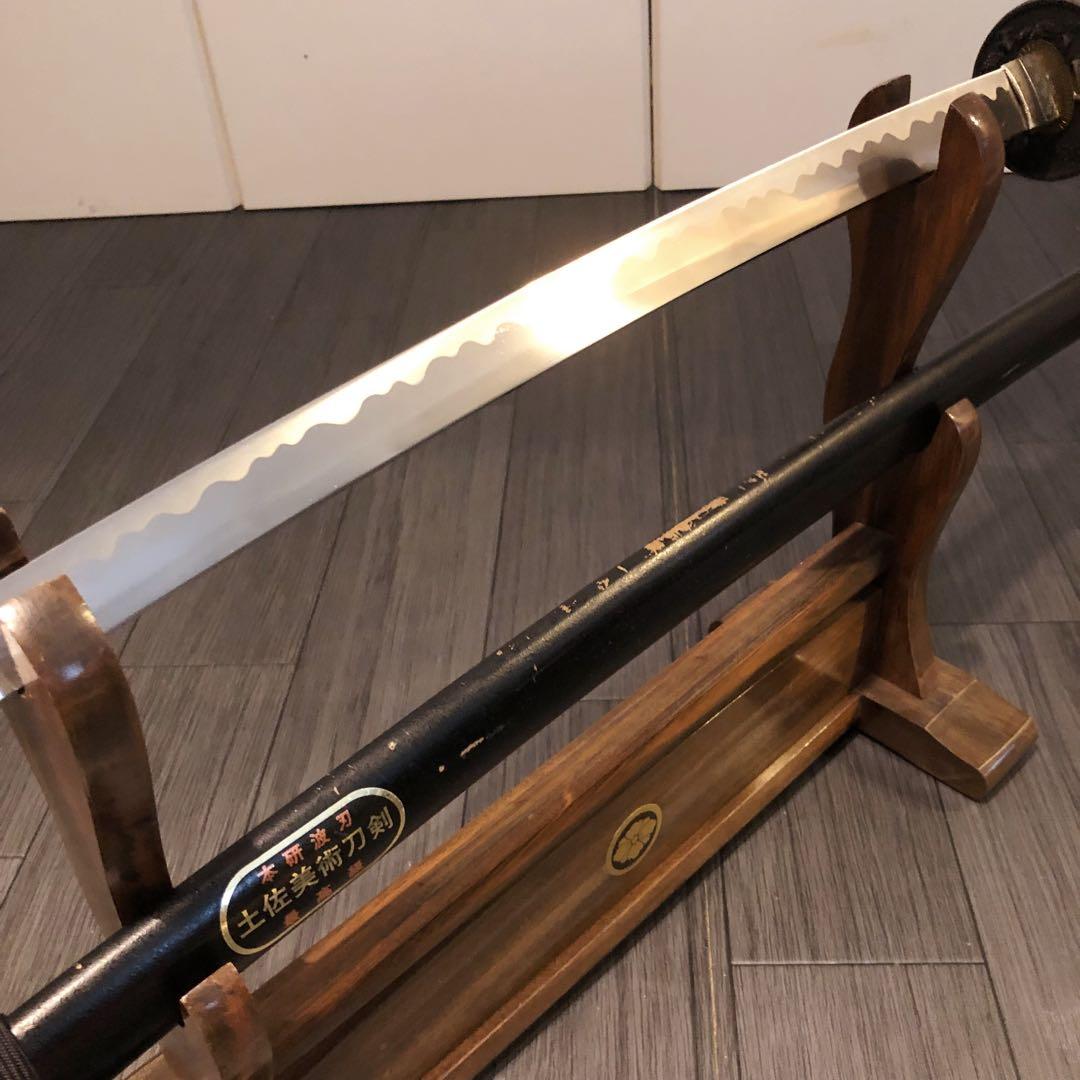 高級模造刀　居合刀　土佐美術刀剣　黒拵え　亜合金刀身　名刀