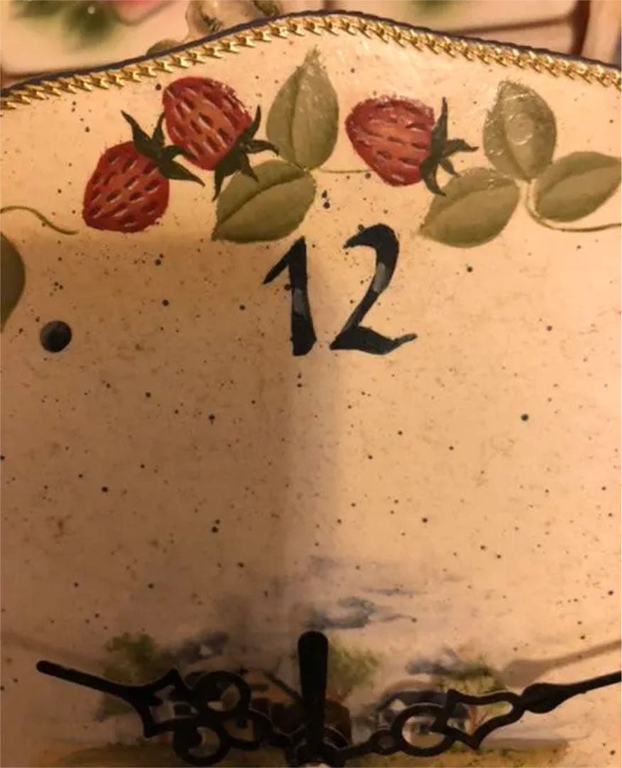 壁掛け時計　手作り　トールペイント