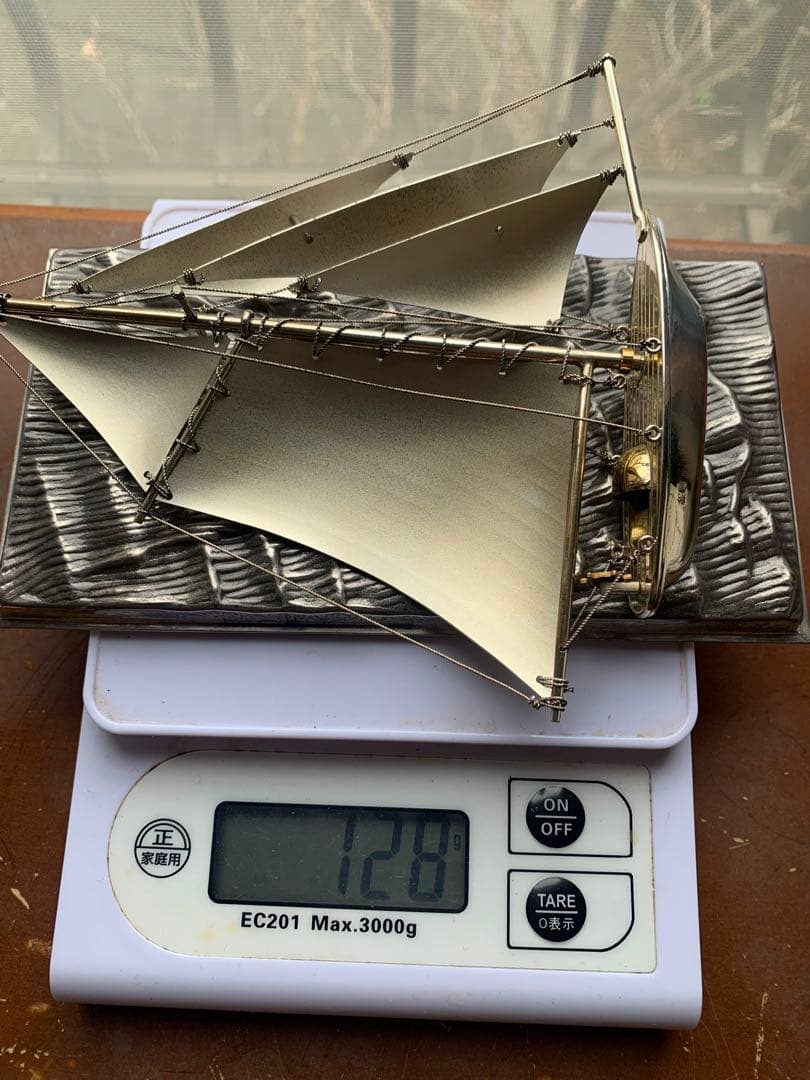 銀製ヨット　縁起もの　銀重128g
