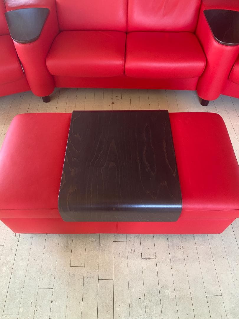 EKORNES Stressless カウチソファセット レッド最高級 o047