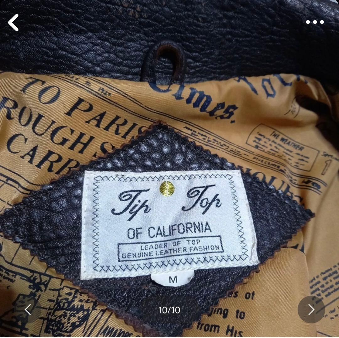 Tip Topヴィンテージ本革フライトジャケットG1調濃茶M美品