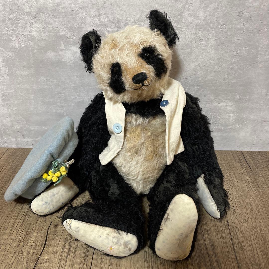 希少 パンダ フォーゲットミーノット テディベア ベア　海外作家 アーティスト