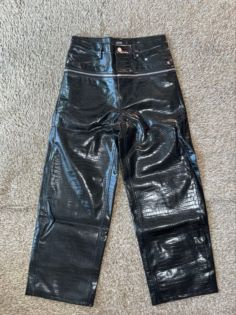 パンツ goar archive CROCO ZIPPER PANTS L