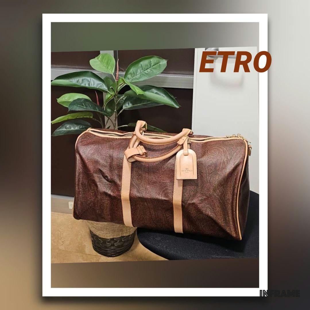 m*t様 ETRO　エトロ　ボストンバッグ　ポーチ　2WAY　ペイズリー柄　ブラ