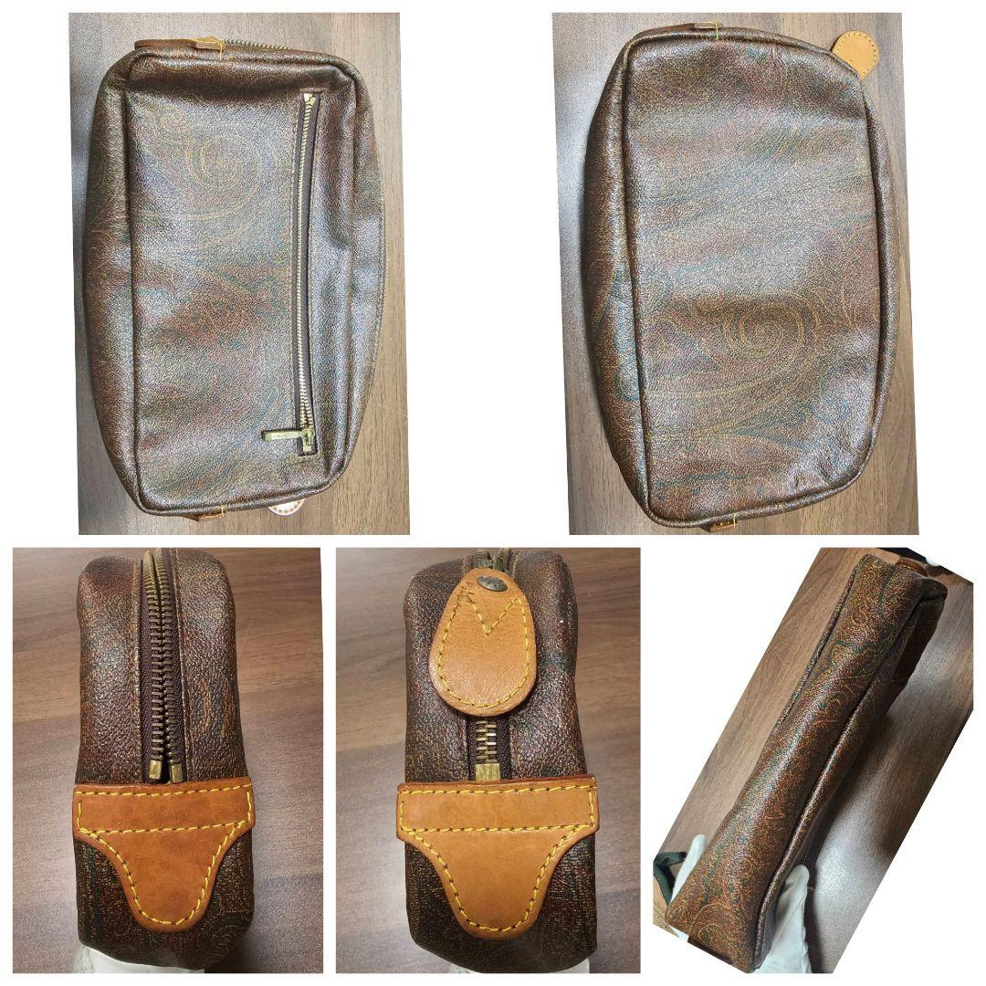 m*t様 ETRO　エトロ　ボストンバッグ　ポーチ　2WAY　ペイズリー柄　ブラ