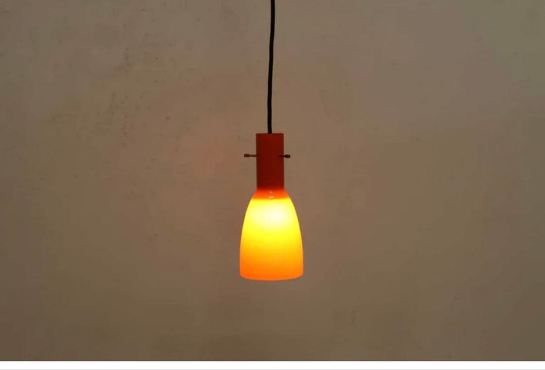 ヴィンテージ　イタリアンシーリングランプ オレンジ