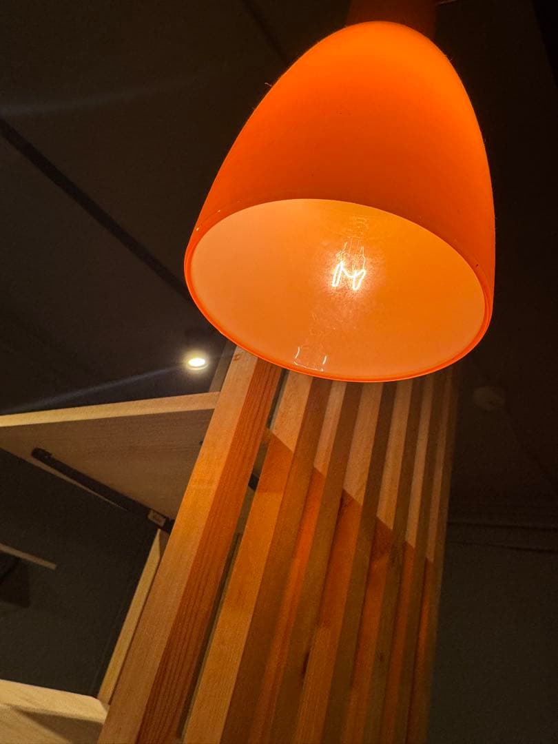 ヴィンテージ　イタリアンシーリングランプ オレンジ