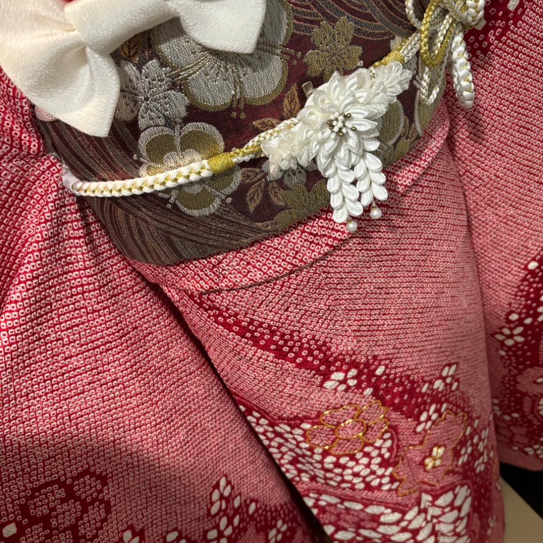 美品　総絞り　手絞り　金駒刺繍　花模様　逸品　振袖　フルセット 振り袖