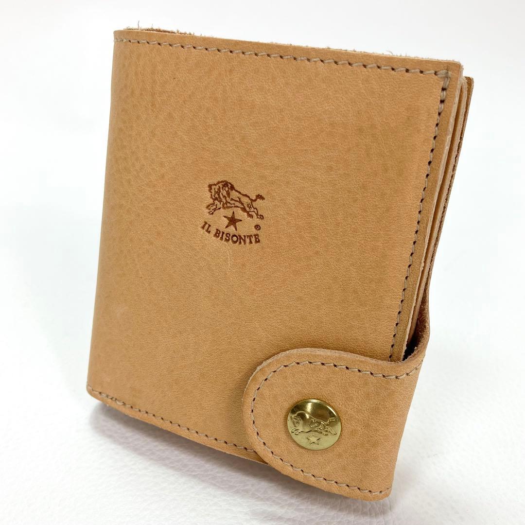 極美品✨IL BISONTE 折り財布 ユニセックス ナチュラル ヌメ 現行