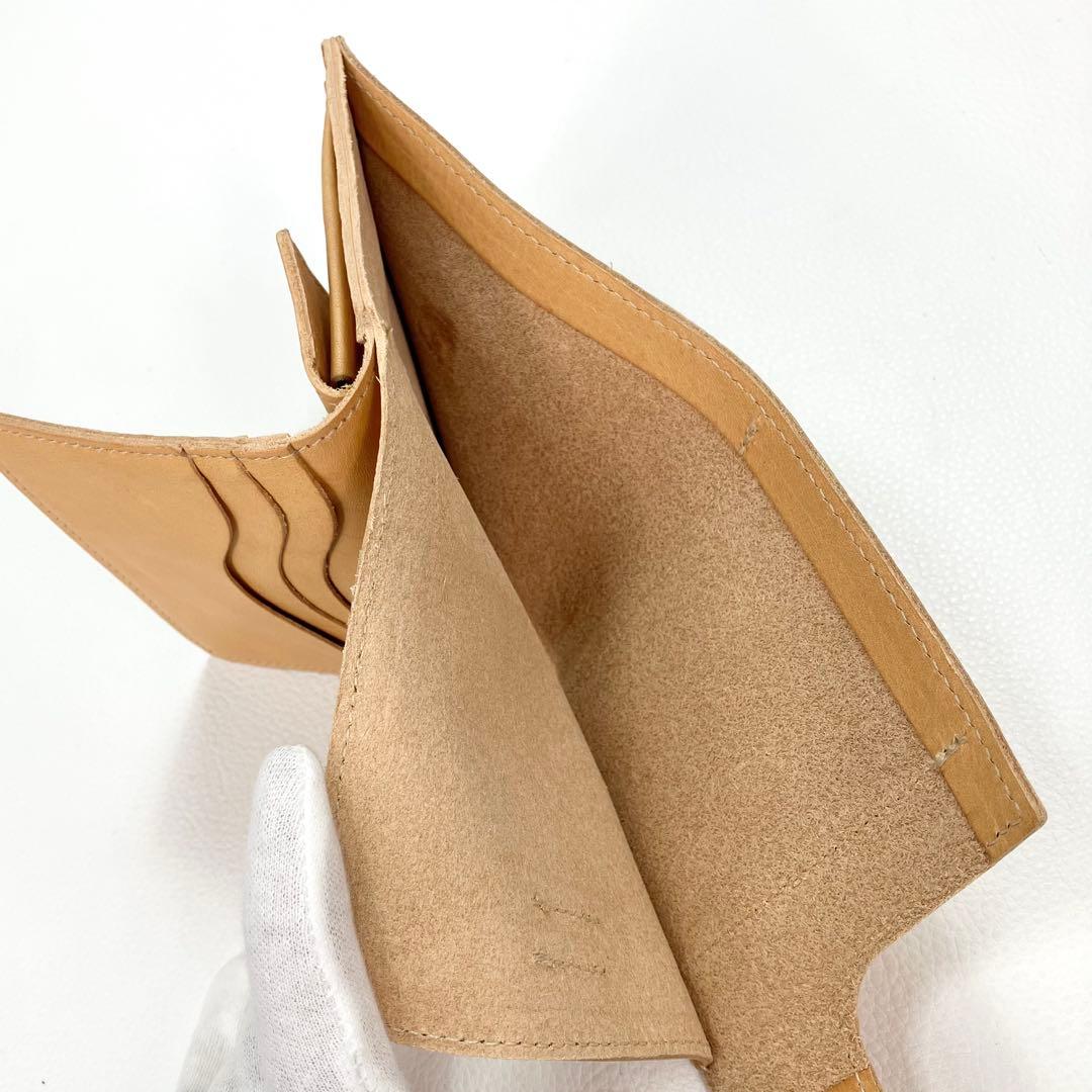 極美品✨IL BISONTE 折り財布 ユニセックス ナチュラル ヌメ 現行