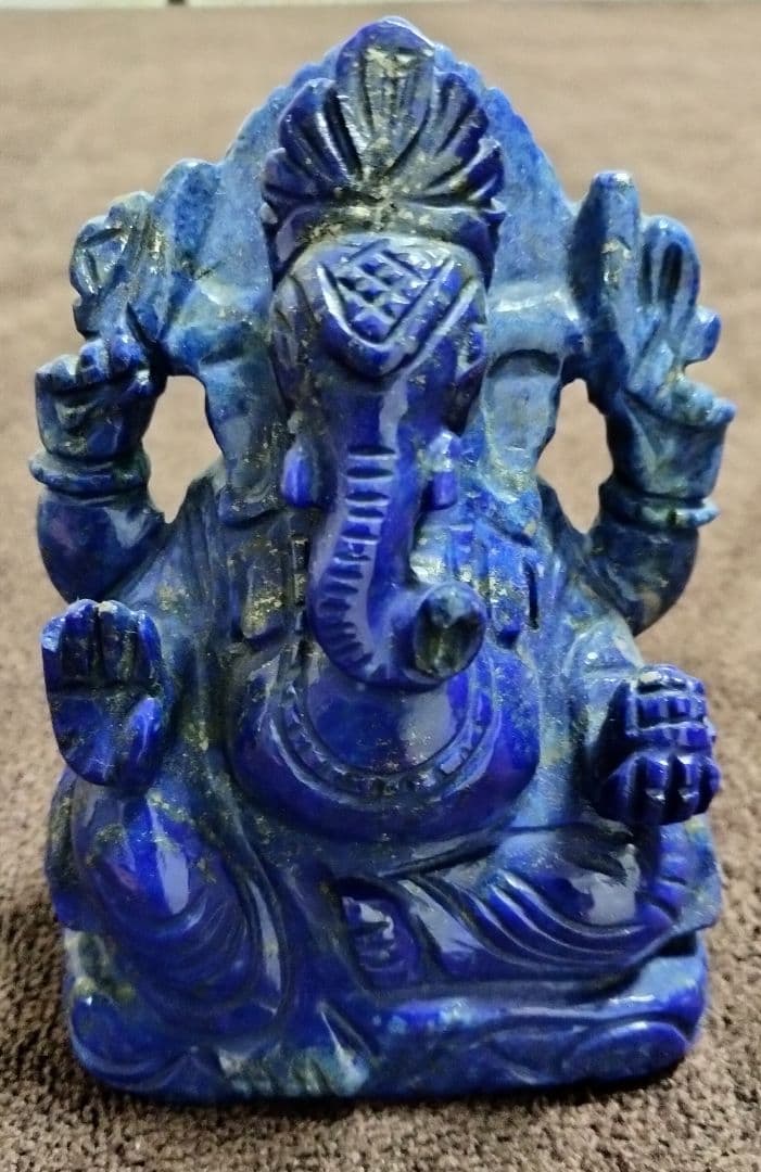 ラピスラズリ　ガネーシャ　置物