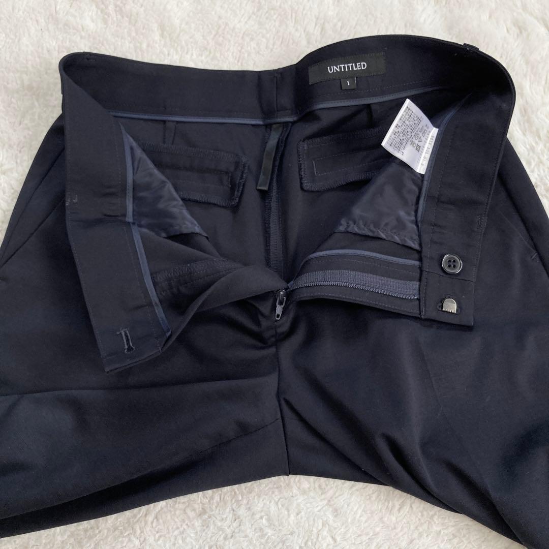 極美品✨アンタイトル　スーツ　セットアップ　洗濯可能　ストレッチ　紺色　S〜M位