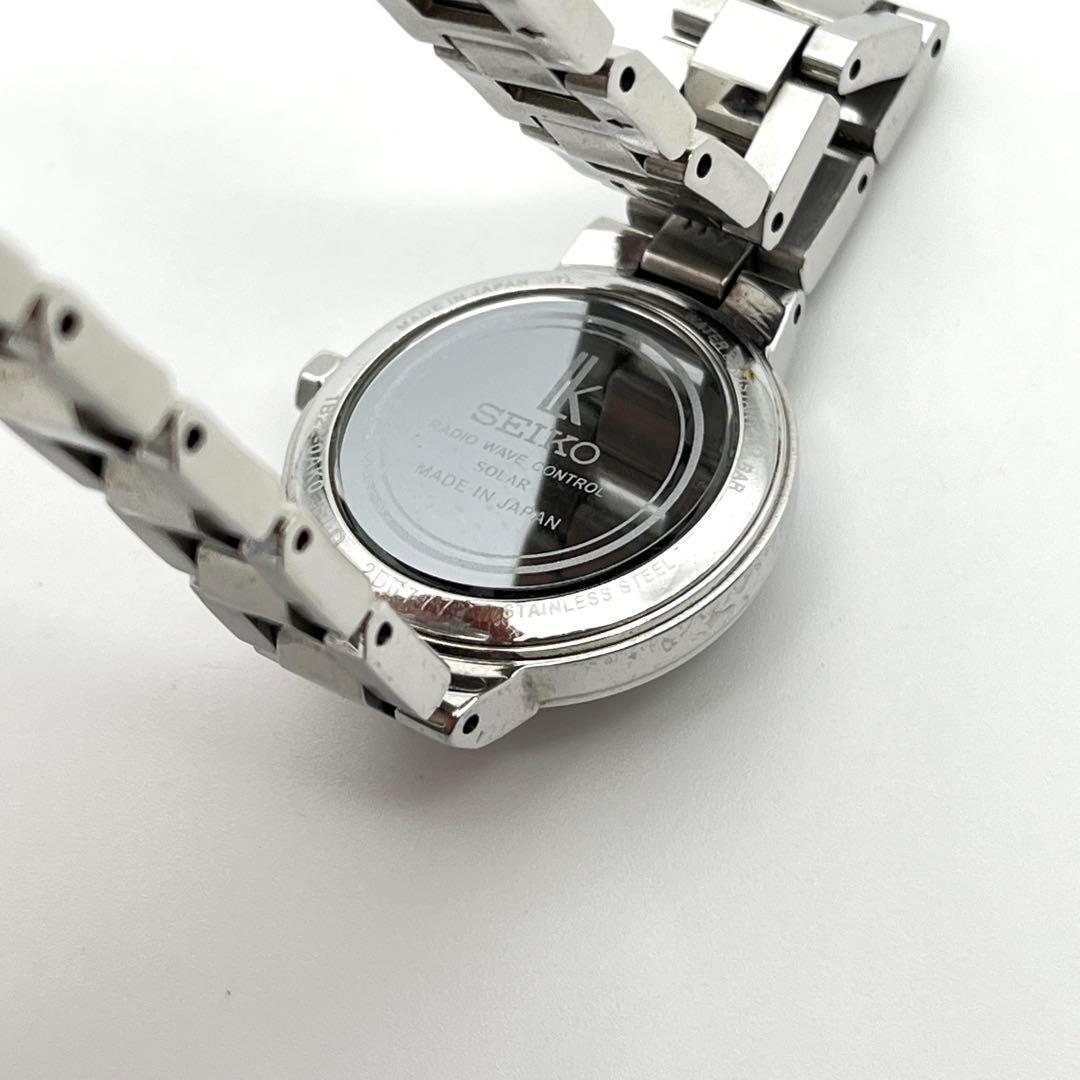 美品 セイコー 腕時計 ルキア 電波ソーラー電池 ラウンド 3針 レディース