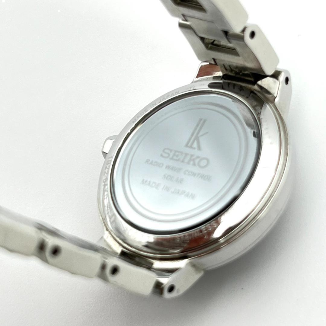 美品 セイコー 腕時計 ルキア 電波ソーラー電池 ラウンド 3針 レディース