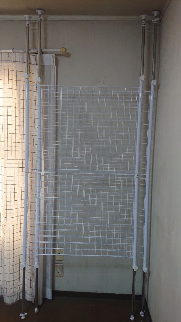 送料込み★90cmx2セット★山善 突っ張り棚 パーテーション/ワイヤーラック