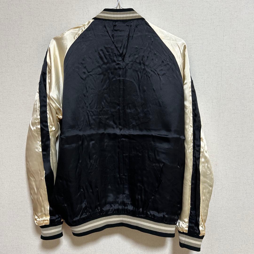 新品　スカルワークス　XL スカジャン　リバーシブル　ドクロ　ブラック　刺繍