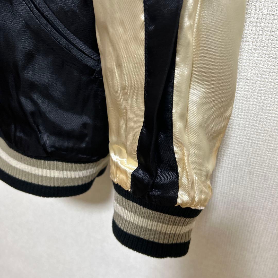 新品　スカルワークス　XL スカジャン　リバーシブル　ドクロ　ブラック　刺繍