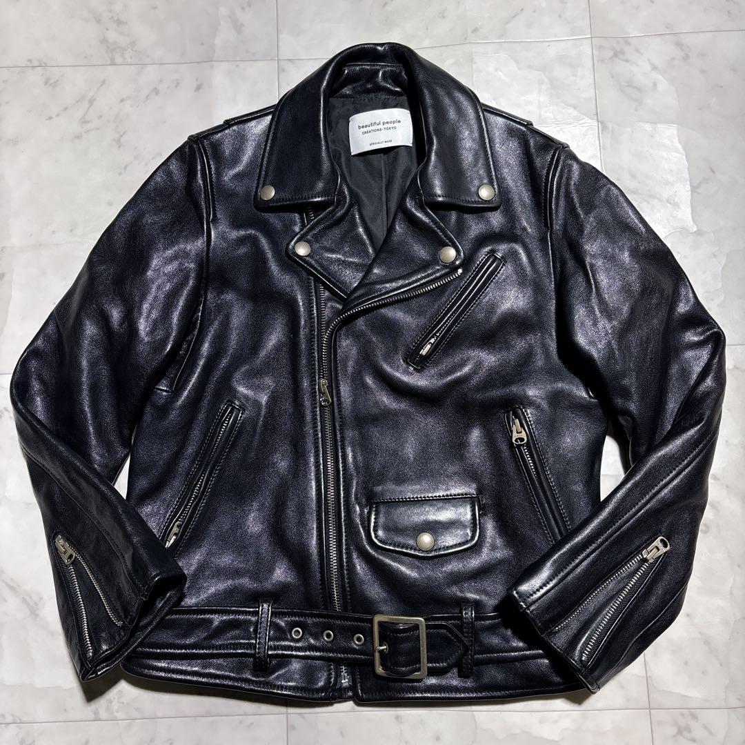【極美品】beautiful people ライダースジャケット150