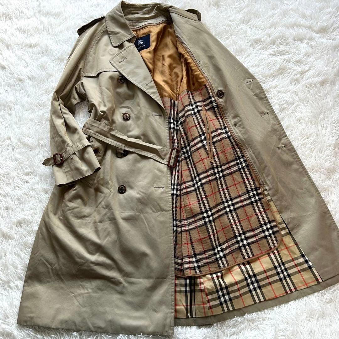 バーバリーロンドン　トレンチコート　ライナー　ベルト完備　ベージュ　メンズ