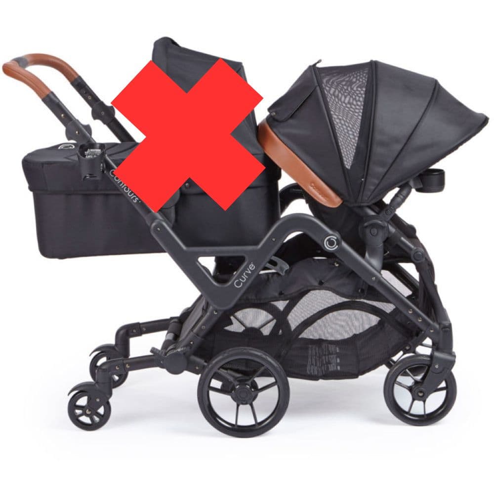 Kolcraft コンターズカーブ ダブルストローラー ジェット 黒 2人乗り
