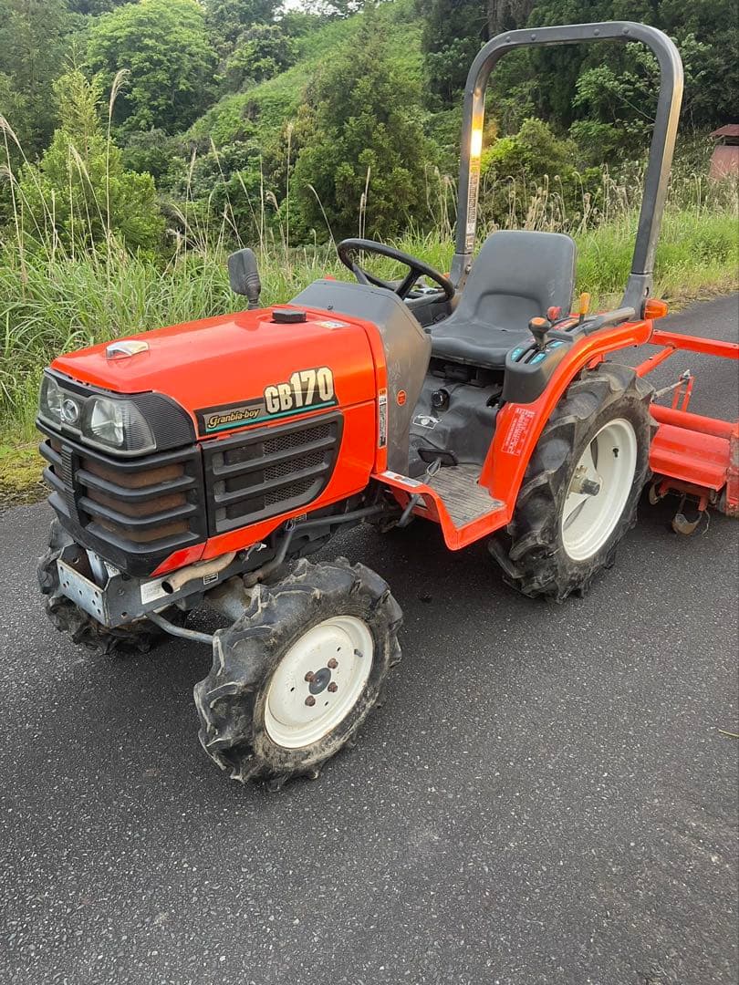 GB170 トラクター オレンジ色 リアロータリー付き