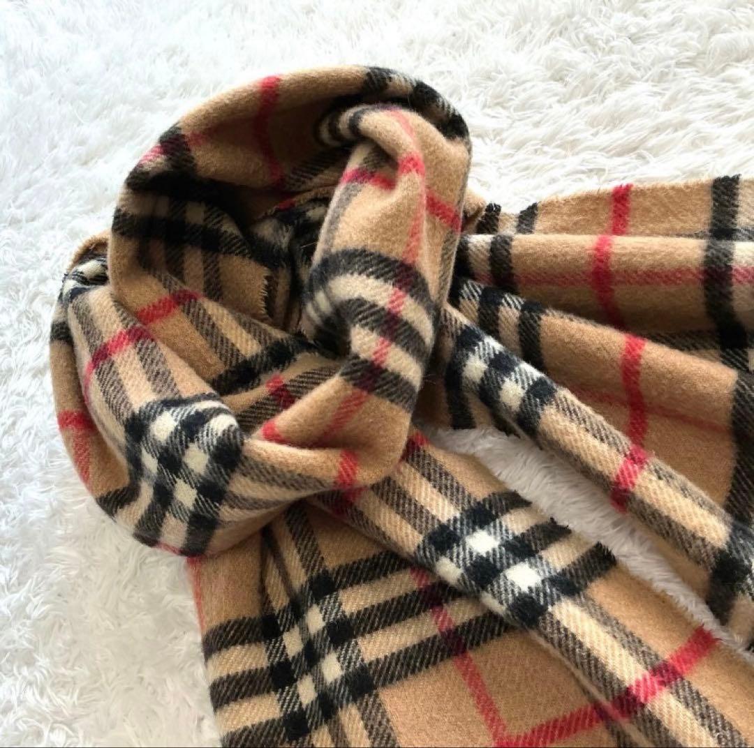 Burberrys カシミア100% チェックマフラー