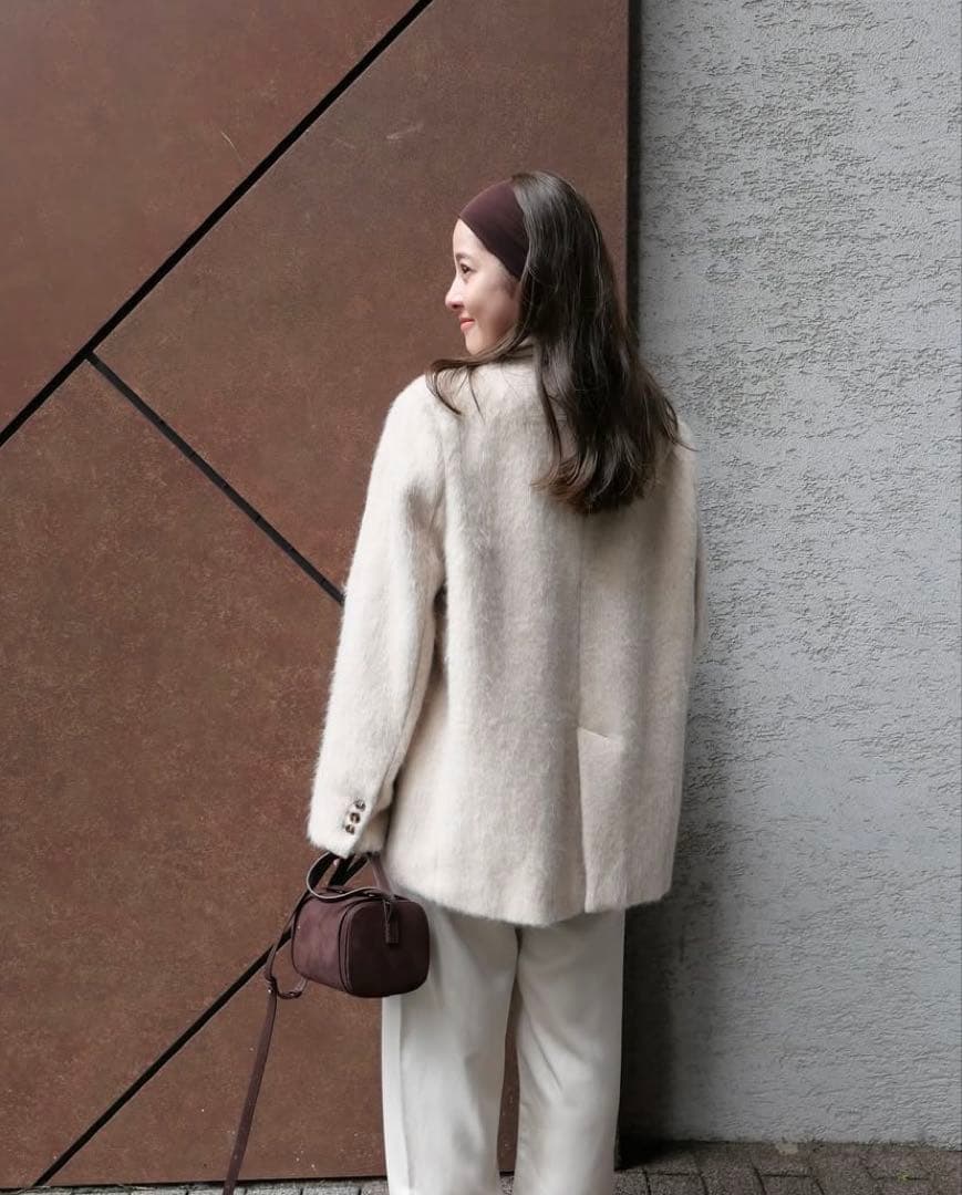 basement online モヘアシャギージャケットコート