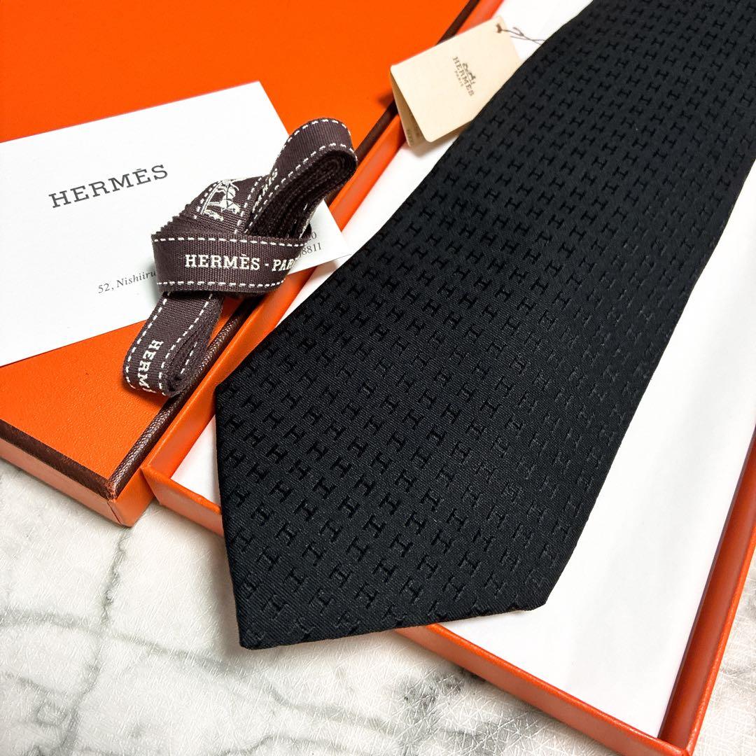 Z*c様 ✨未使用クラスタグ付き✨汚れなし✨エルメス　H柄 ファソネ　ブラック