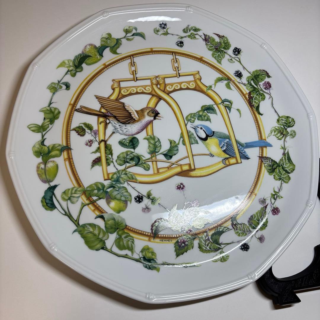 希少 ヴィンテージ HERMÉS エルメス 大皿 プレート LOVE BIRD