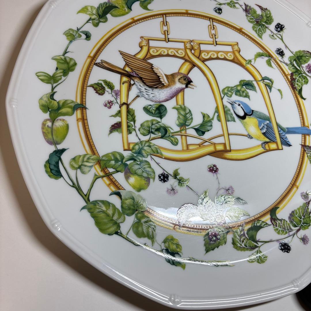 希少 ヴィンテージ HERMÉS エルメス 大皿 プレート LOVE BIRD