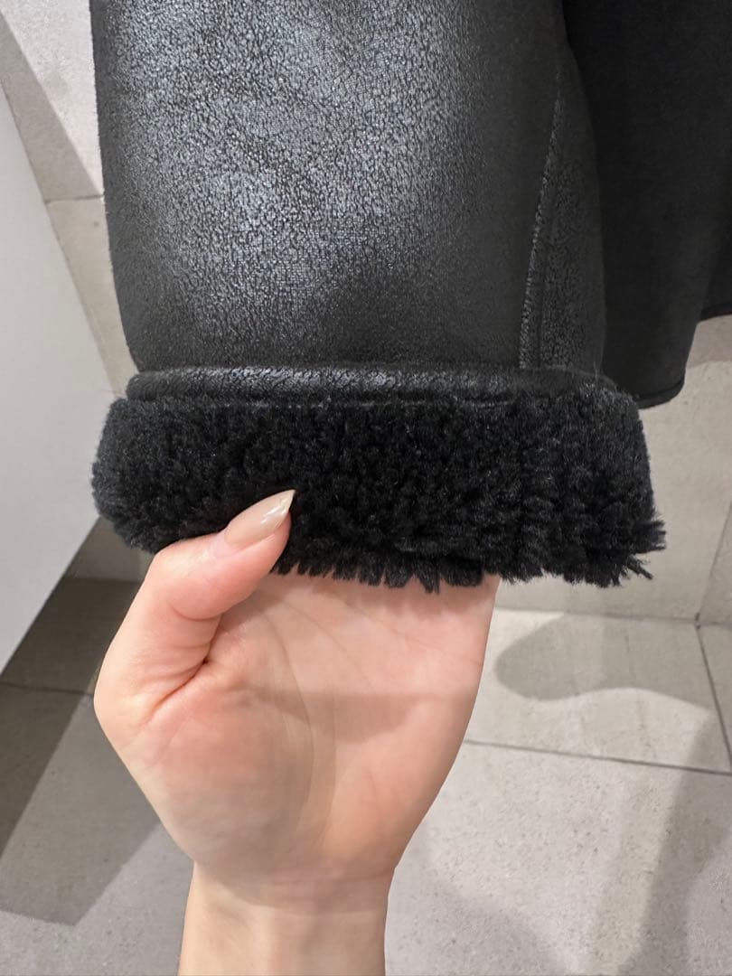 【美品】ZARA ZWダブルフェイスジャケット サイズS 黒