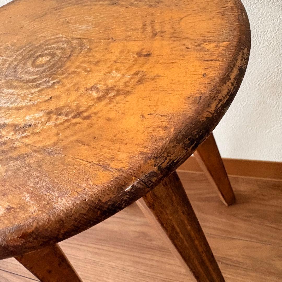 古家具　木製スツール　ヴィンテージ アンティーク　椅子　インテリア　花台