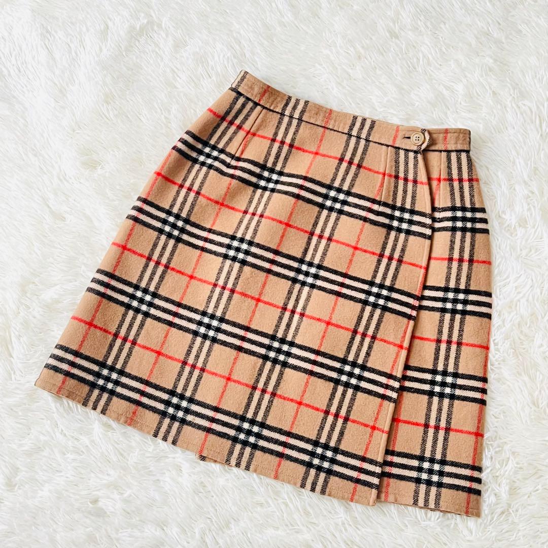 Burberrys ウール ラップスカート ノバチェック　ベージュ