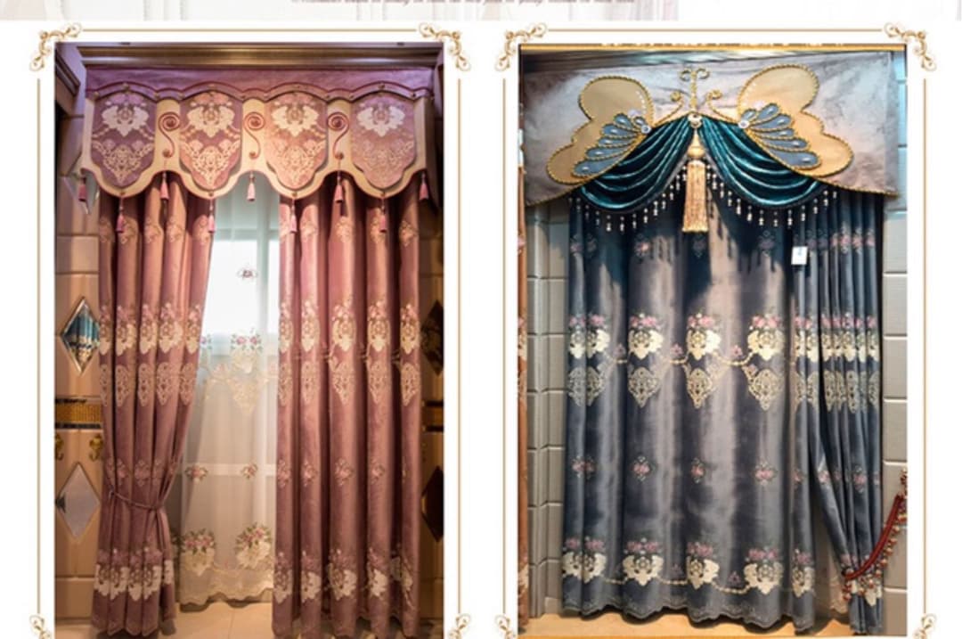ヨーロッパ　カーテン　刺繍カーテン　レースカーテン　高級