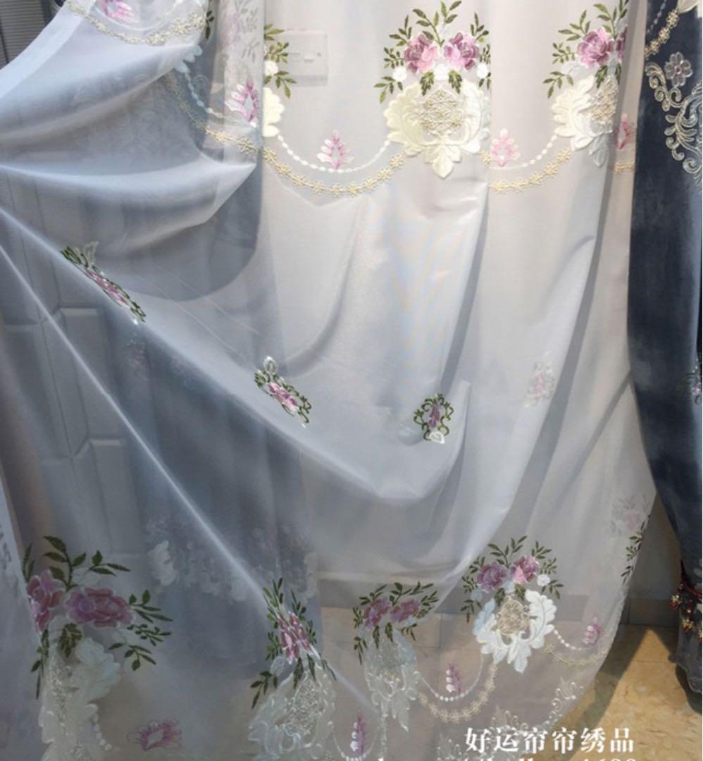 ヨーロッパ　カーテン　刺繍カーテン　レースカーテン　高級