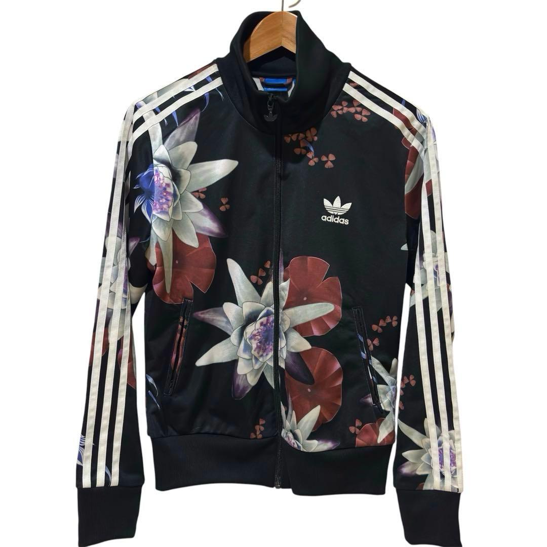 アディダス　トラックジャケット　総柄　花柄　大きめ　2XL
