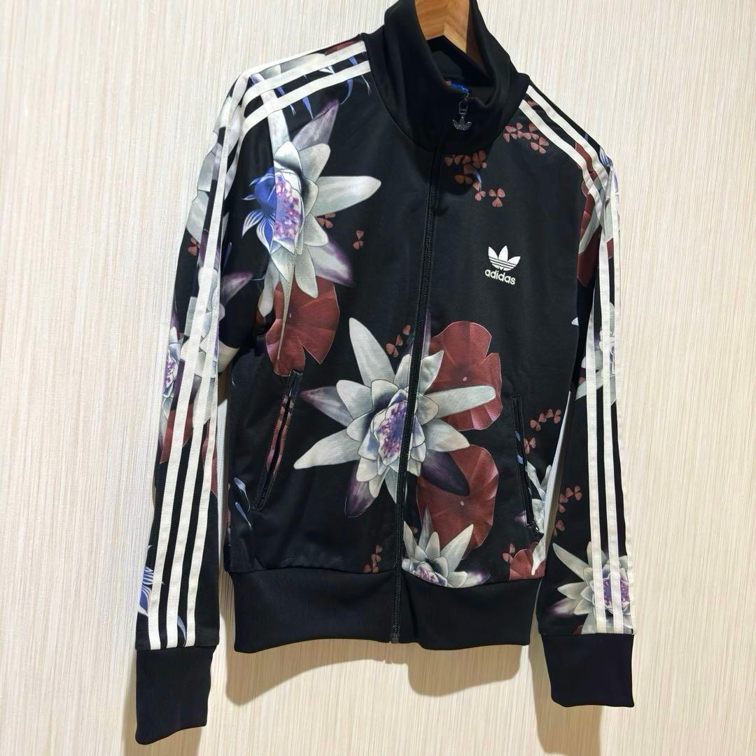 アディダス　トラックジャケット　総柄　花柄　大きめ　2XL