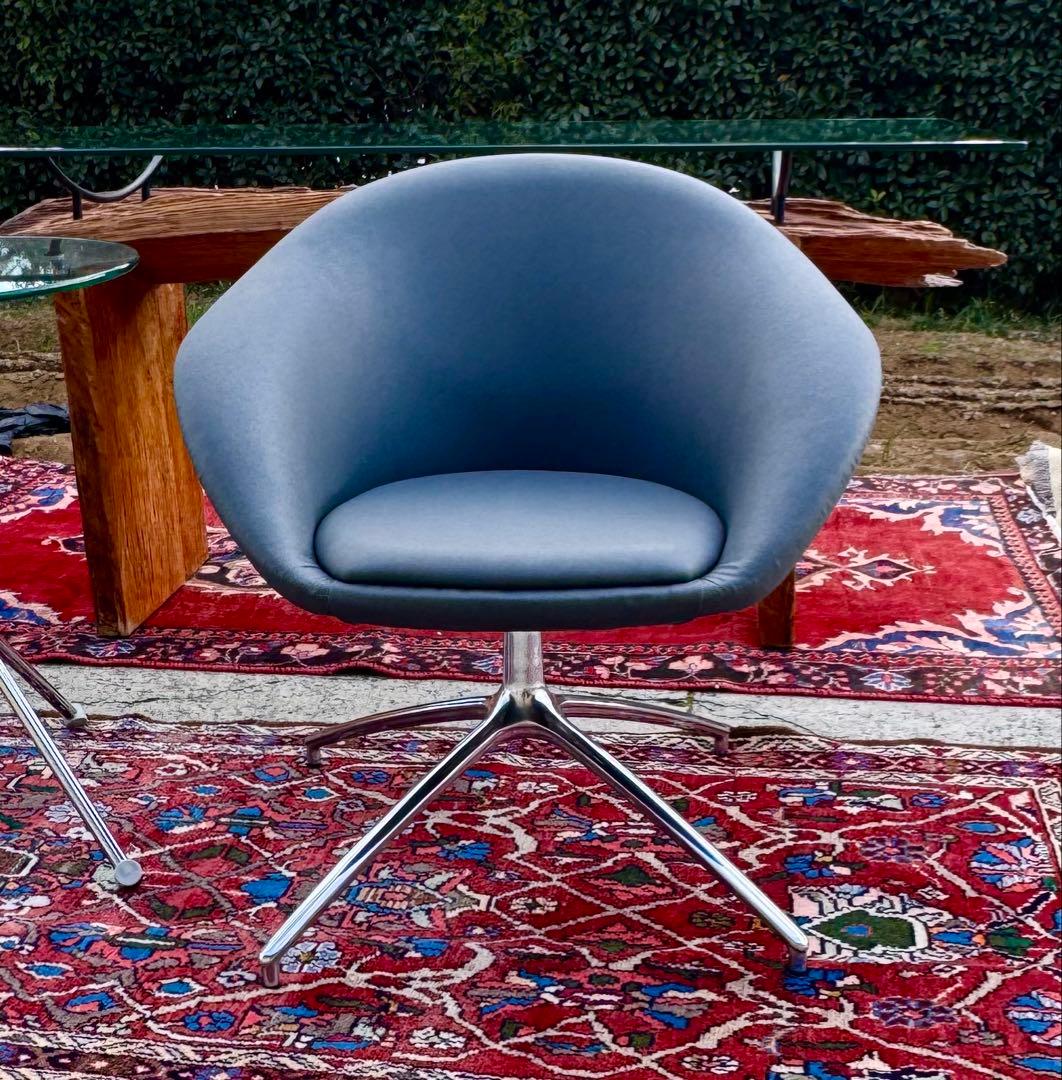 美品 モダン ラウンジチェア 相合家具 回転チェア 1脚 SOGO