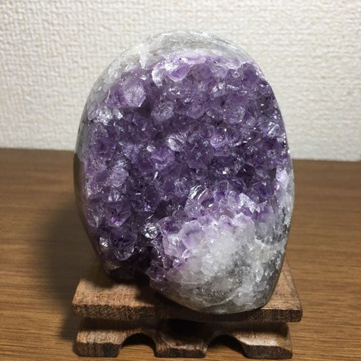 高品質 アメジストドームミニクラスター(ブラジル産) 台座込 本物保証　送料無料