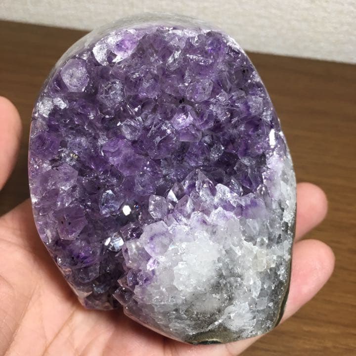 高品質 アメジストドームミニクラスター(ブラジル産) 台座込 本物保証　送料無料