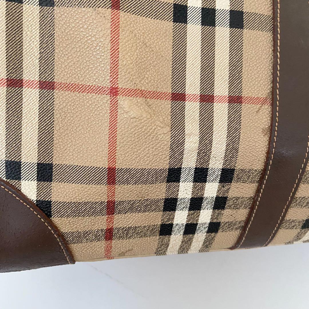 外観美品　BURBERRYS ボストンバッグ　PVC ノバチェック　大容量
