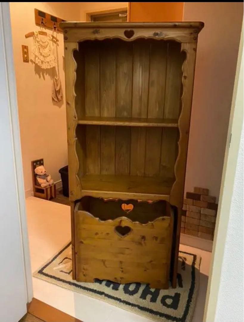 カントリー本棚本体のみ(キャスター付きワゴンと一緒に購入してください)