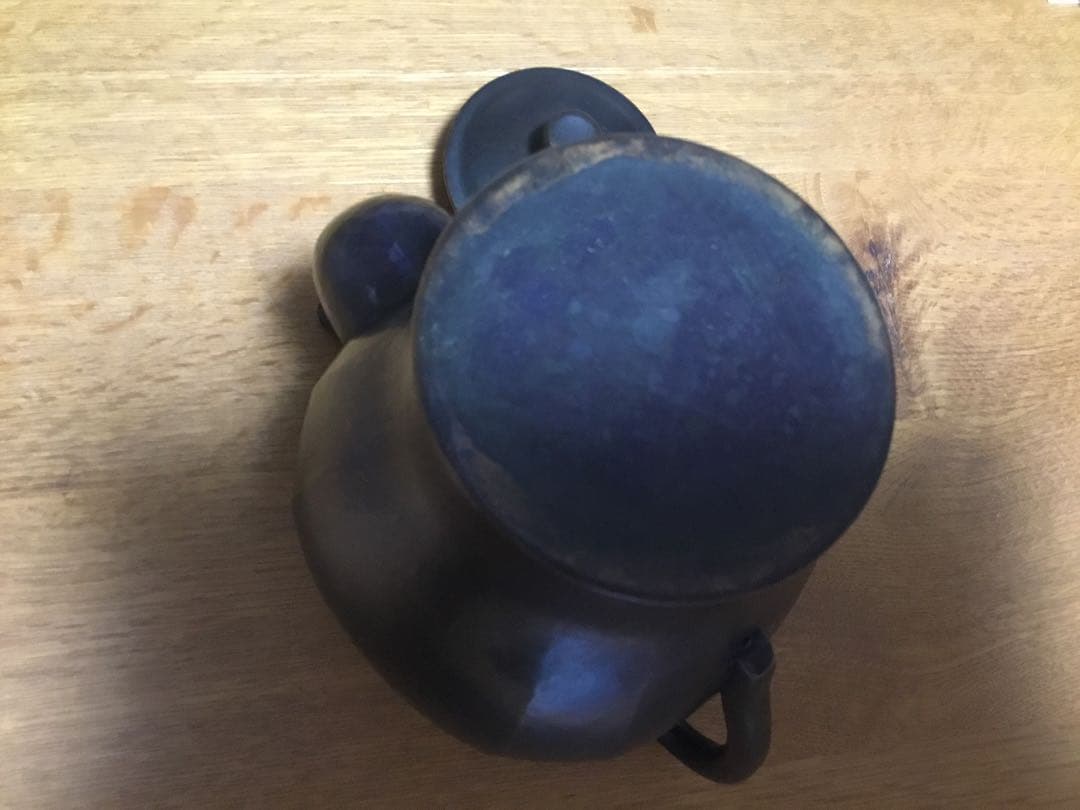 玉川堂　墨黒コーヒーポット水柱やかん美品